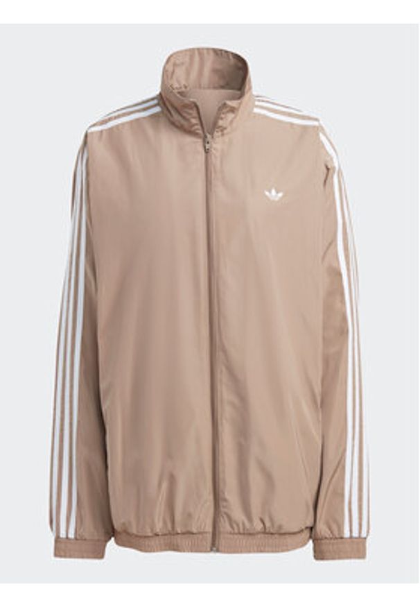 Adidas - adidas Bluza Oversized Track Top IP7143 Brązowy Loose Fit. Kolor: brązowy. Materiał: syntetyk