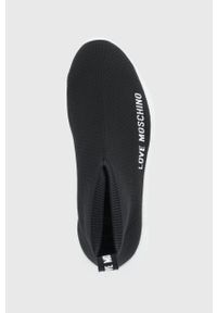 Love Moschino buty kolor czarny. Nosek buta: okrągły. Kolor: czarny. Materiał: guma. Obcas: na platformie #5