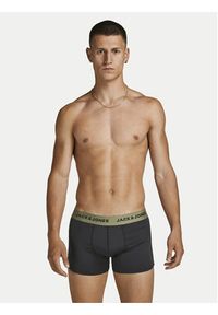 Jack & Jones - Jack&Jones Komplet 3 par bokserek Flower 12194284 Czarny. Kolor: czarny. Materiał: syntetyk #6
