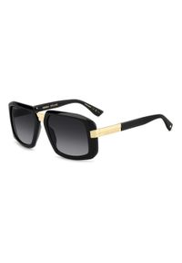 Dsquared - Okulary przeciwsłoneczne DSQUARED2 D2 0178/S 807 dla mężczyzn, rozmiar 57 mm. Kształt: prostokątne. Kolor: czarny, szary, wielokolorowy. Sport: turystyka piesza #1