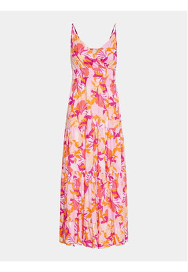 YAS Sukienka letnia Tropia 26033844 Kolorowy Regular Fit. Materiał: wiskoza. Wzór: kolorowy. Sezon: lato