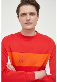 Armani Exchange bluza bawełniana męska kolor czerwony wzorzysta. Kolor: czerwony. Materiał: bawełna #2