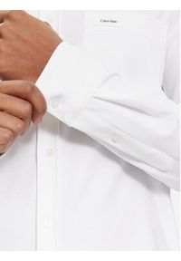Calvin Klein Koszula K10K110858 Biały Slim Fit. Kolor: biały. Materiał: bawełna #5