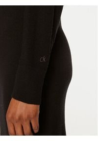 Calvin Klein Sukienka dzianinowa K20K207485 Czarny Regular Fit. Kolor: czarny. Materiał: wełna