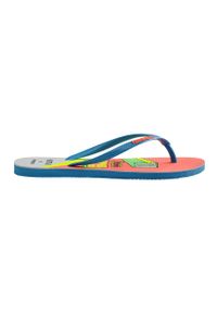 Havaianas Japonki Stranger Things damskie kolor turkusowy na płaskim obcasie. Kolor: turkusowy. Materiał: materiał. Obcas: na obcasie. Wysokość obcasa: niski #2