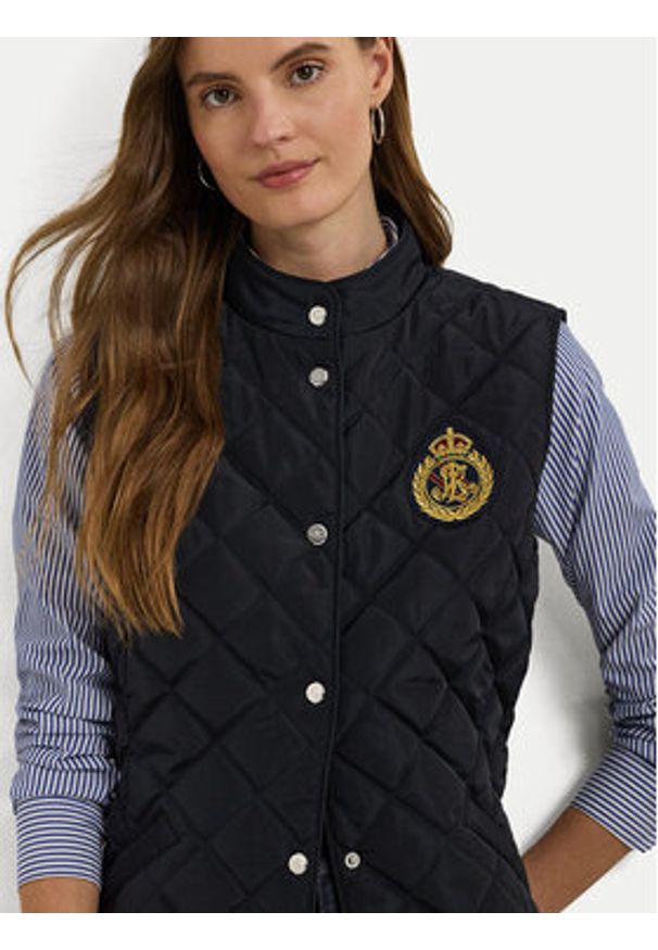 Lauren Ralph Lauren - LAUREN RALPH LAUREN Bezrękawnik 297951276004 Granatowy Straight Fit. Kolor: niebieski. Materiał: syntetyk. Długość rękawa: bez rękawów