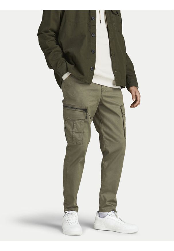 Jack & Jones - Jack&Jones Spodnie materiałowe Stace 12194246 Zielony Tapered Fit. Kolor: zielony. Materiał: bawełna