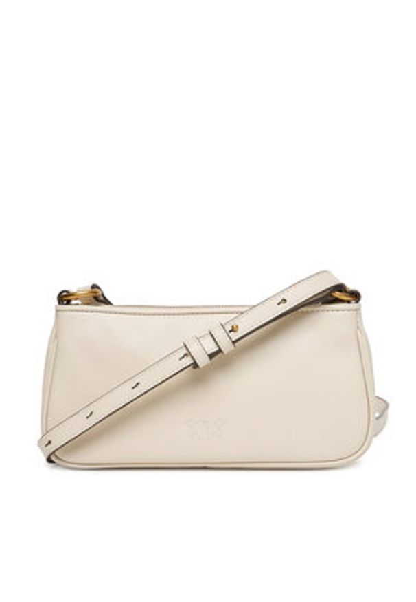Pinko - PINKO Torebka Half Moon Baguette Mini AI 25-26 PLTT 105069 A0QO Écru. Kolor: kremowy. Materiał: skórzane
