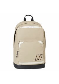 Plecak New Balance LAB23104SOT – beżowy. Kolor: beżowy. Materiał: materiał. Styl: sportowy #1