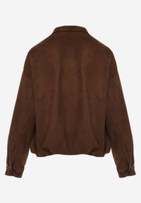 Renee - Brązowa Kurtka Bomber Jacket Ozdobiona Guzikami Quilimi. Okazja: na co dzień. Kolor: brązowy. Wzór: aplikacja. Styl: casual, elegancki #6