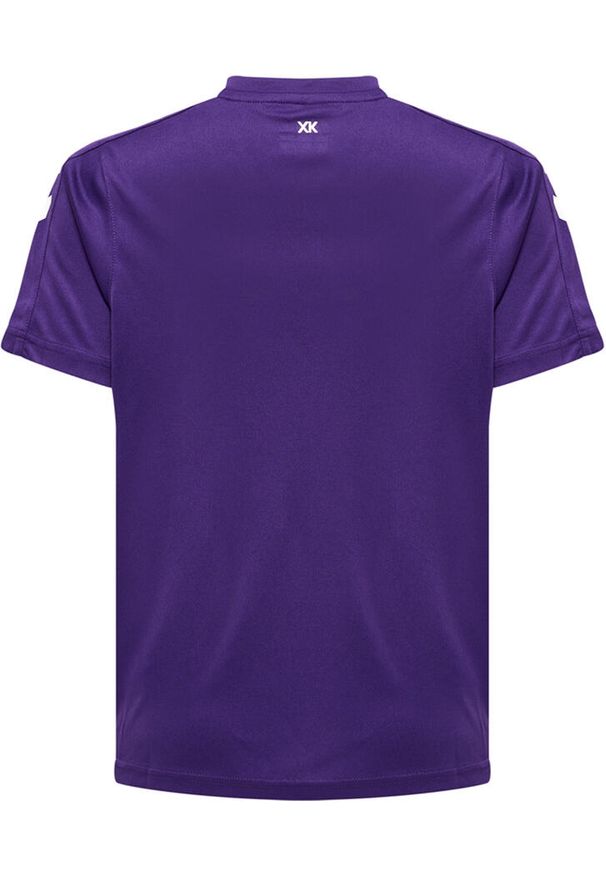 Hummel Core XK Kids Poly Jersey S/S. Kolor: biały, wielokolorowy, niebieski. Materiał: jersey. Długość rękawa: krótki rękaw. Długość: krótkie