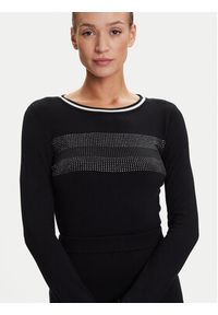 Liu Jo Sport Sweter TF5209 MS49I Czarny Regular Fit. Kolor: czarny. Materiał: wiskoza. Styl: sportowy #4
