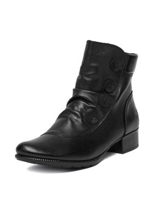 Rieker Botki CEO-78659-00 Czarny. Kolor: czarny. Materiał: skóra