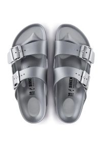 Birkenstock Arizona EVA Metallic Silver Klapki damskie. Okazja: na spacer, na plażę. Kolor: szary. Materiał: materiał. Wzór: paski. Sezon: lato. Styl: elegancki #3