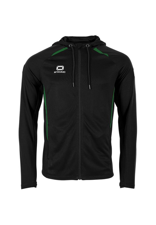 STANNO - Bluza dresowa z pełnym zamkiem błyskawicznym Stanno Stadio. Kolor: czarny, zielony, wielokolorowy. Materiał: dresówka