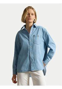 Polo Ralph Lauren Koszula jeansowa 211B17139001 Niebieski jasny Oversize. Typ kołnierza: polo. Kolor: niebieski. Materiał: bawełna #1