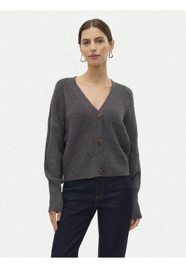 Vero Moda Kardigan Lea 10249632 Szary Regular Fit. Kolor: szary. Materiał: syntetyk