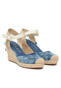 Guess Espadryle FLJCYR DEN04 Niebieski. Kolor: niebieski. Materiał: skóra