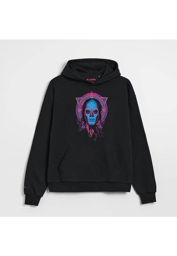 House - Bluza z kapturem i nadrukiem Harry Potter - Czarny. Typ kołnierza: kaptur. Kolor: czarny. Wzór: nadruk