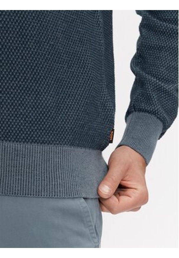 BOSS - Boss Sweter Aquila 50498950 Granatowy Regular Fit. Kolor: niebieski. Materiał: bawełna