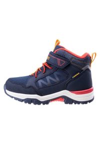 Hi-tec - Dziecięce/niemowlęce Wodoodporne Buty Turystyczne Girvine Mid Cut. Okazja: na spacer. Kolor: pomarańczowy, żółty, niebieski, wielokolorowy, brązowy. Sport: turystyka piesza