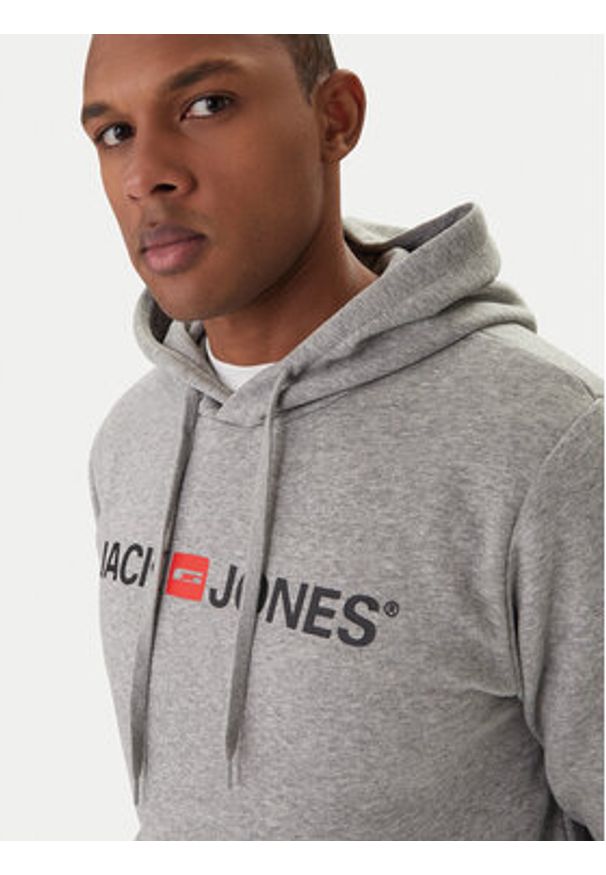 Jack & Jones Bluza Corp Old Logo 12137054 Szary Regular Fit. Kolor: szary. Materiał: bawełna