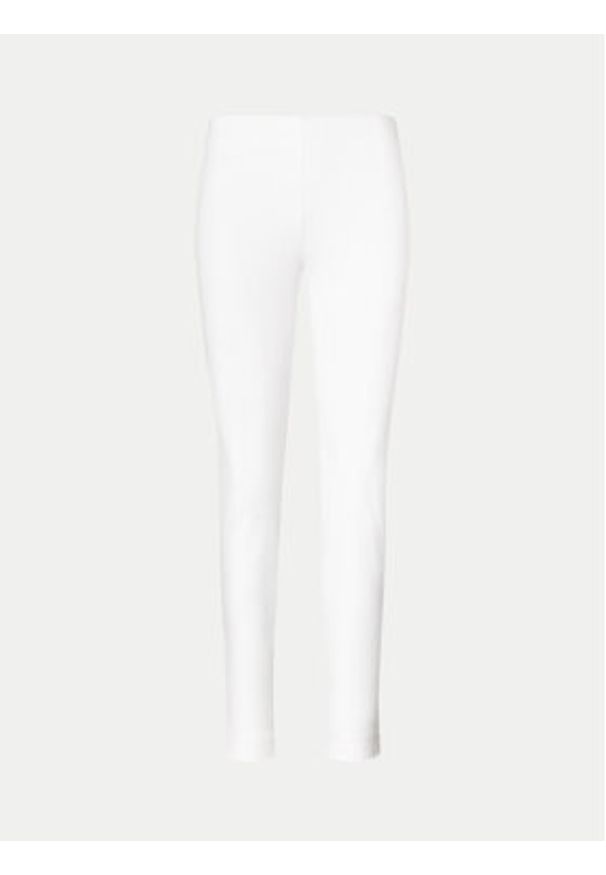 Lauren Ralph Lauren - LAUREN RALPH LAUREN Spodnie materiałowe 200631310013 Biały Slim Fit. Kolor: biały. Materiał: bawełna, wiskoza