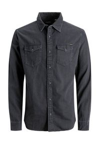 Jack & Jones - Jack&Jones Koszula Sheridan 12138115 Czarny Slim Fit. Kolor: czarny. Materiał: bawełna