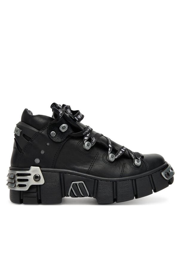 Sneakersy NEW ROCK. Kolor: czarny