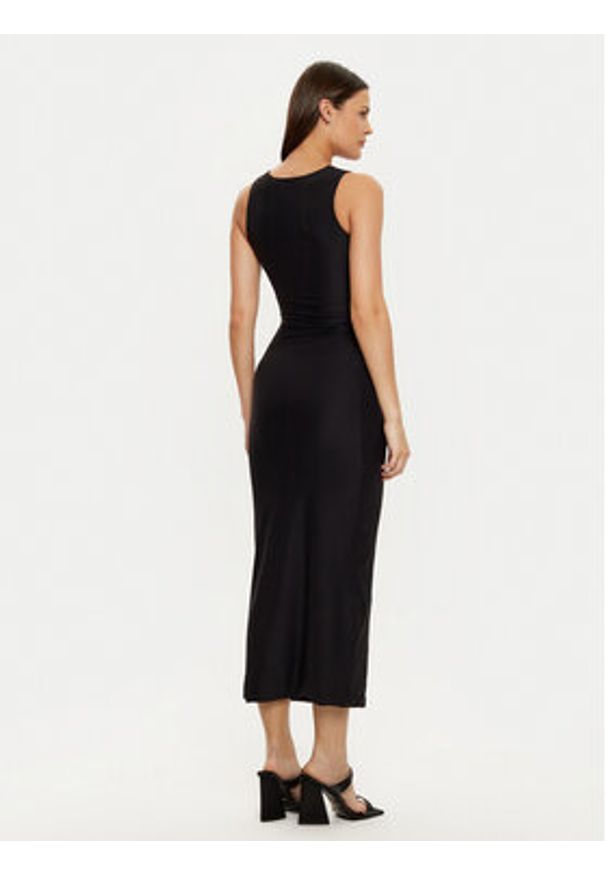 Guess Sukienka dzianinowa W4YK0J KCDE0 Czarny Slim Fit. Kolor: czarny. Materiał: syntetyk