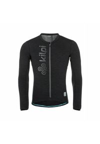 Męska koszulka kolarska z długim rękawem z wełny merynosów Kilpi SONET-M. Kolor: szary. Materiał: nylon. Długość rękawa: długi rękaw. Długość: długie. Sport: kolarstwo #1