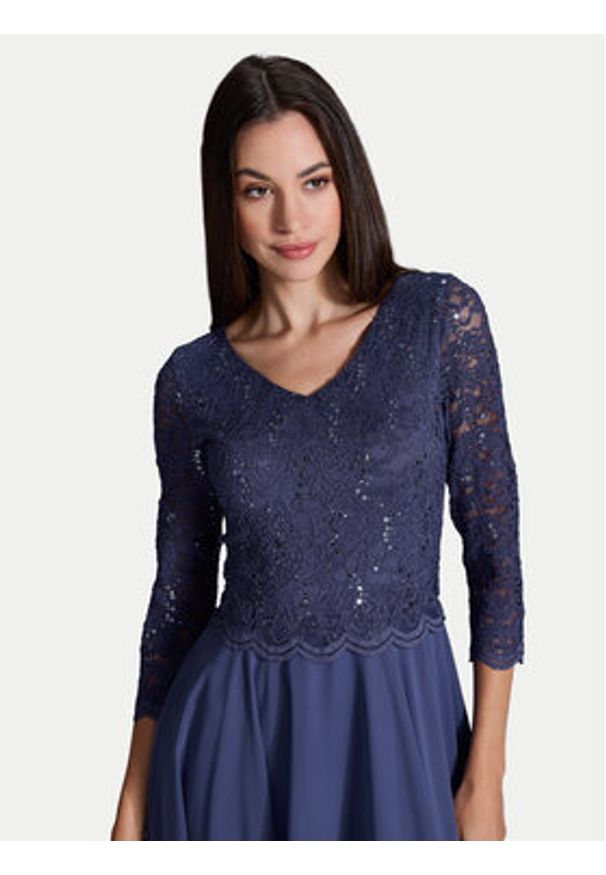 Swing Sukienka koktajlowa 5AI08900 Niebieski Regular Fit. Kolor: niebieski. Materiał: syntetyk. Styl: wizytowy