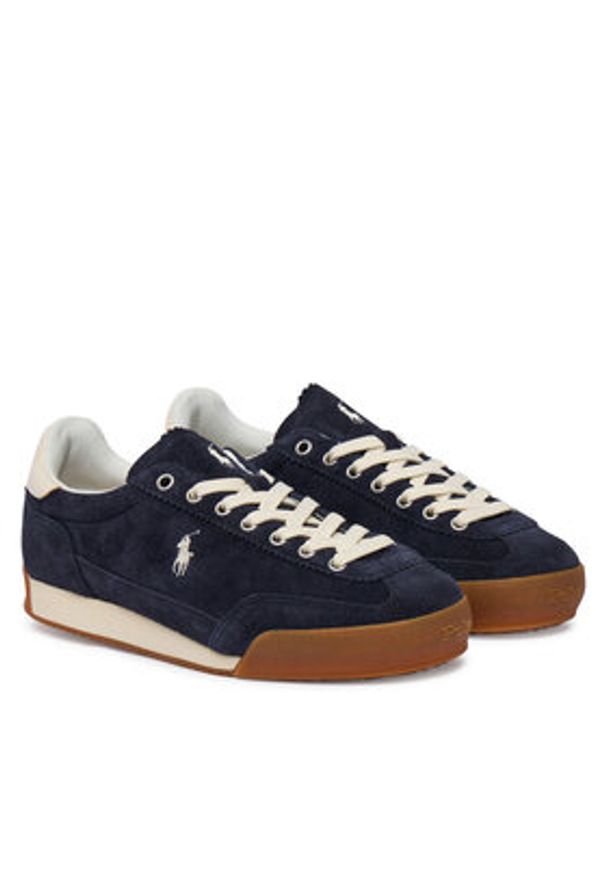 Polo Ralph Lauren Sneakersy 804P08219003 Granatowy. Kolor: niebieski. Materiał: zamsz, skóra