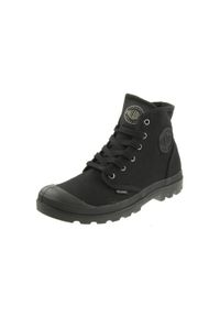 Buty do chodzenia męskie Palladium Pampa HI. Wysokość cholewki: za kostkę. Zapięcie: sznurówki. Kolor: czarny. Materiał: guma, syntetyk, tkanina, materiał. Szerokość cholewki: normalna. Sport: turystyka piesza