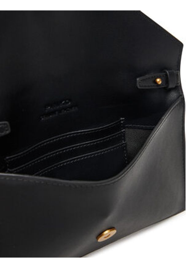 Pinko - PINKO Torebka Flat Purse Mini AI 25-26 PCPL 105347 A0F1 Czarny. Kolor: czarny. Materiał: skórzane
