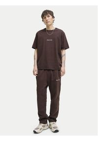 Jack & Jones Spodnie dresowe Kane Norrebro 12282553 Brązowy ciemny Relaxed Fit. Kolor: brązowy. Materiał: bawełna #6