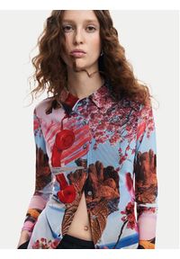 Desigual Bluzka Surreal Blossom 24WWTK84 Kolorowy Slim Fit. Materiał: syntetyk. Wzór: kolorowy #2