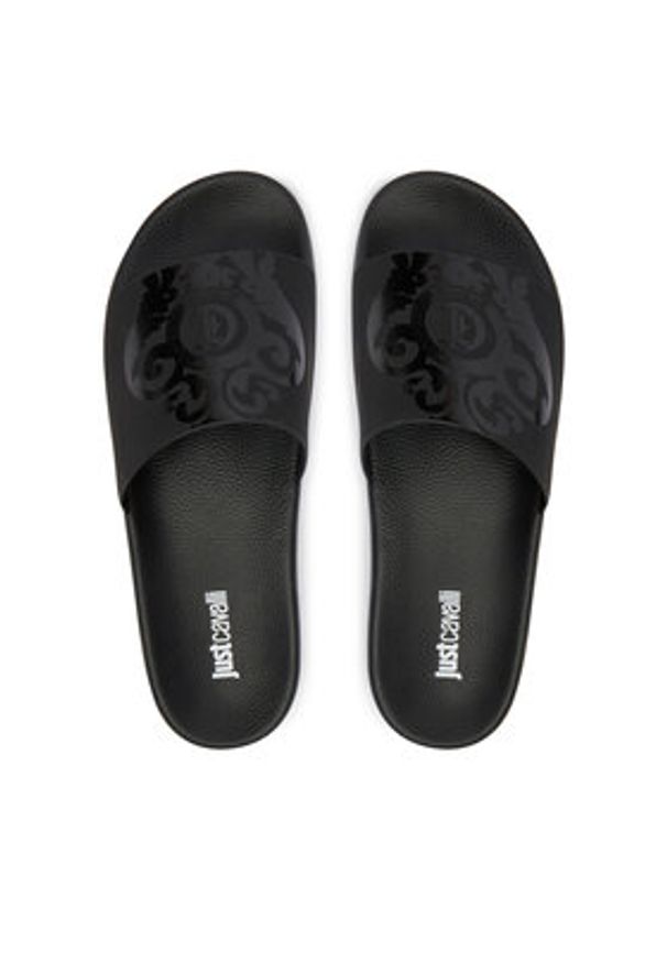 Just Cavalli Klapki 80QA3SZ3 ZSE54 Czarny. Kolor: czarny. Materiał: syntetyk