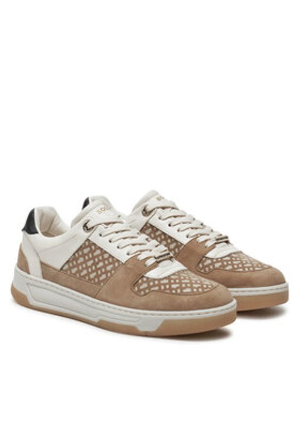 BOSS - Boss Sneakersy Baltimore Tenn Sdnab 50523096 Beżowy. Kolor: beżowy. Materiał: zamsz, skóra