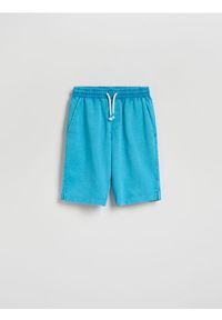 Reserved - Bawełniane szorty bermudy - niebieski. Kolor: niebieski. Materiał: bawełna