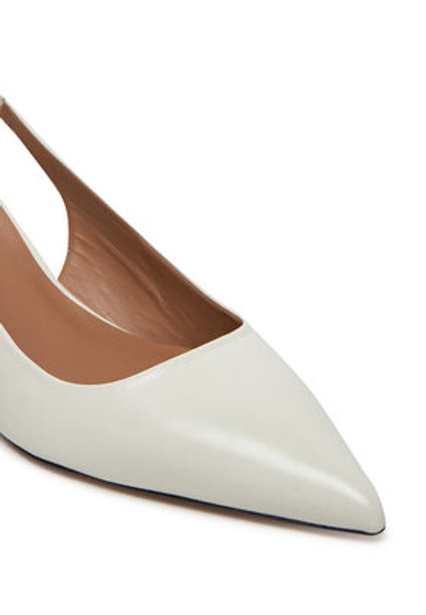 BOSS Sandały Janet 50542378 Biały. Kolor: biały. Materiał: skóra