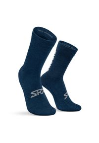 SIROKO - Skarpetki rowerowe z wełną merino unisex SRX Arctic S. Kolor: niebieski. Materiał: wełna. Sport: kolarstwo