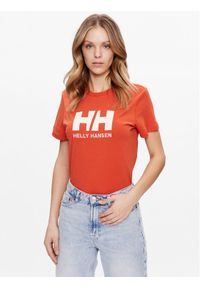 Helly Hansen T-Shirt 34112 Pomarańczowy Regular Fit. Kolor: pomarańczowy. Materiał: bawełna