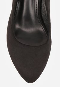 Renee - Czarne Czółenka Pherinca. Zapięcie: bez zapięcia. Kolor: czarny. Szerokość cholewki: normalna. Wzór: gładki, aplikacja. Obcas: na obcasie. Styl: elegancki. Wysokość obcasa: średni #4