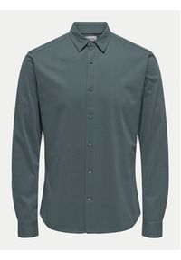 Only & Sons Koszula Robin 22031023 Zielony Slim Fit. Kolor: zielony. Materiał: bawełna #8