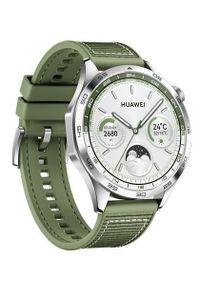 HUAWEI - Smartwatch Huawei Watch GT 4 46mm Zielony. Rodzaj zegarka: smartwatch. Kolor: zielony. Styl: klasyczny, sportowy
