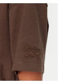 Reebok T-Shirt RK25315CCW Brązowy Regular Fit. Kolor: brązowy. Materiał: bawełna #5