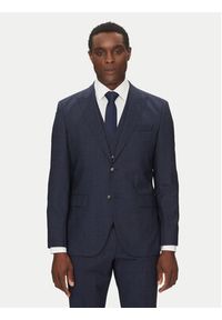 BOSS Garnitur Jeckson 50540768 Granatowy Regular Fit. Kolor: niebieski. Materiał: wełna