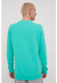 adidas Originals bluza bawełniana Adicolor HE9491 męska kolor zielony z nadrukiem. Kolor: zielony. Materiał: bawełna. Długość rękawa: raglanowy rękaw. Wzór: nadruk #4