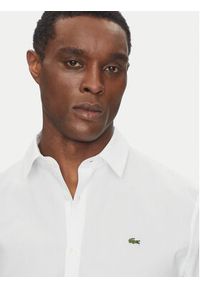 Lacoste Koszula CH5620 Biały Slim Fit. Kolor: biały. Materiał: bawełna